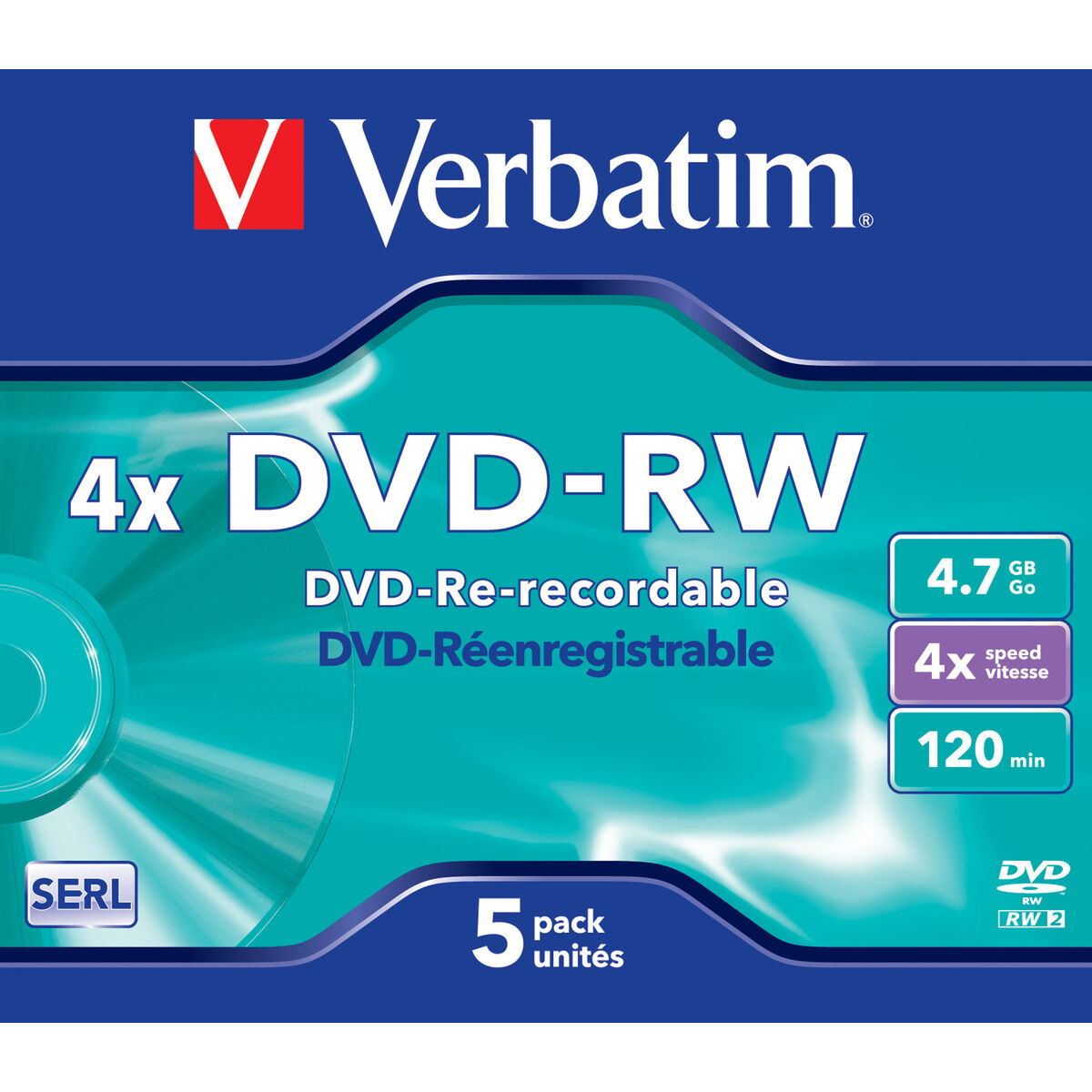 DVD-RW Verbatim VB-DMW44JC 5 Units