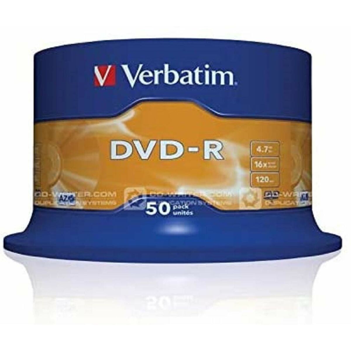 DVD-R Verbatim DVD-R Matt Silver 16x Silver (50 Units)