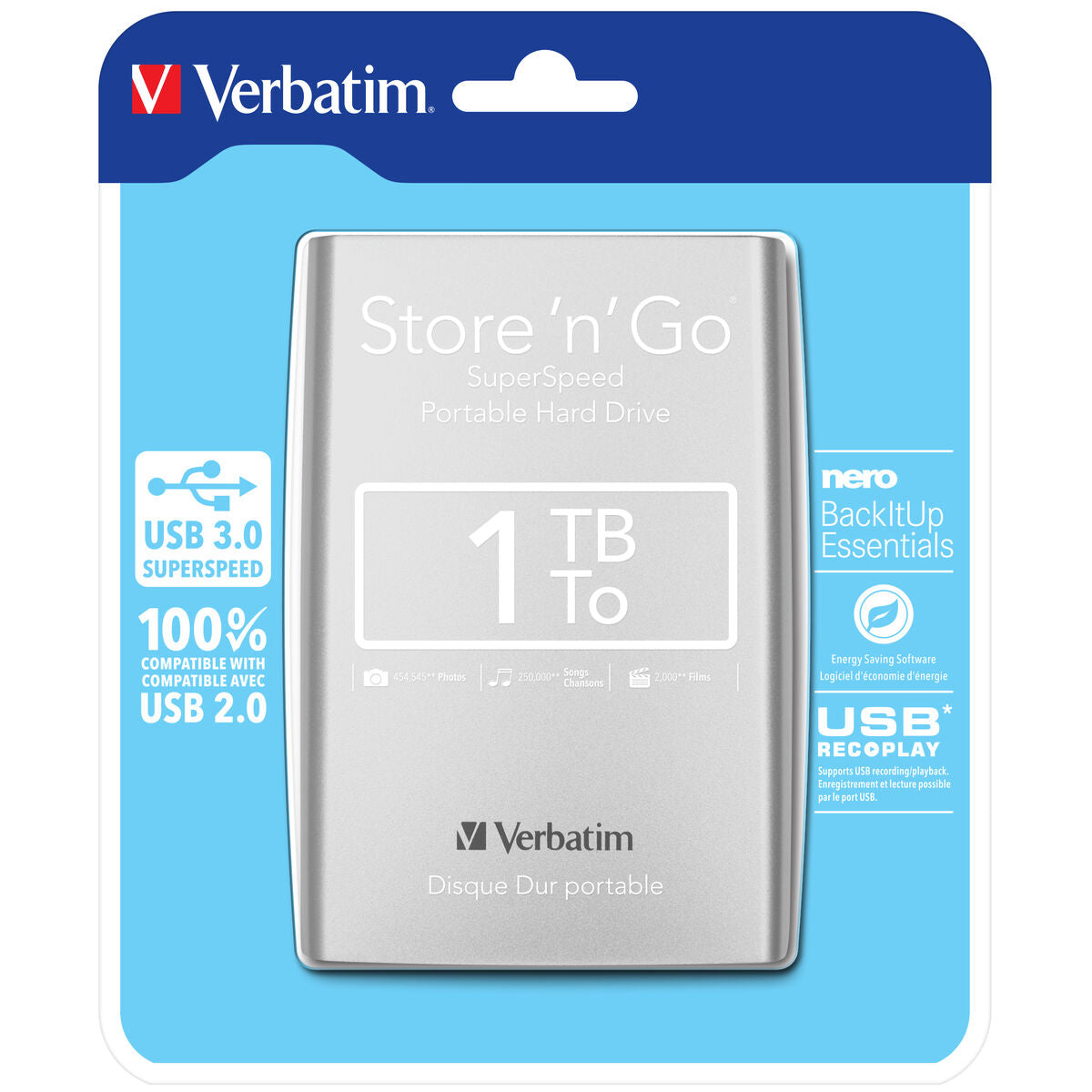 External Hard Drive Verbatim 53071 1 TB HDD