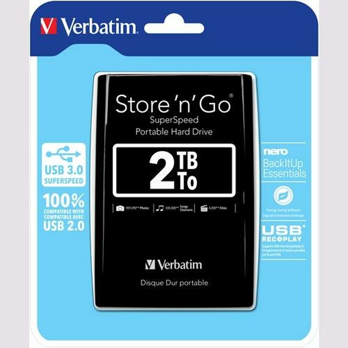 External Hard Drive Verbatim STORE 'N' GO 2 TB SSD