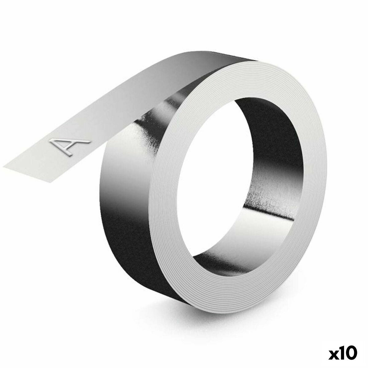 Laminated Tape for Labelling Machines Dymo Aluminium Rhino™ 12 mm (10 Units)