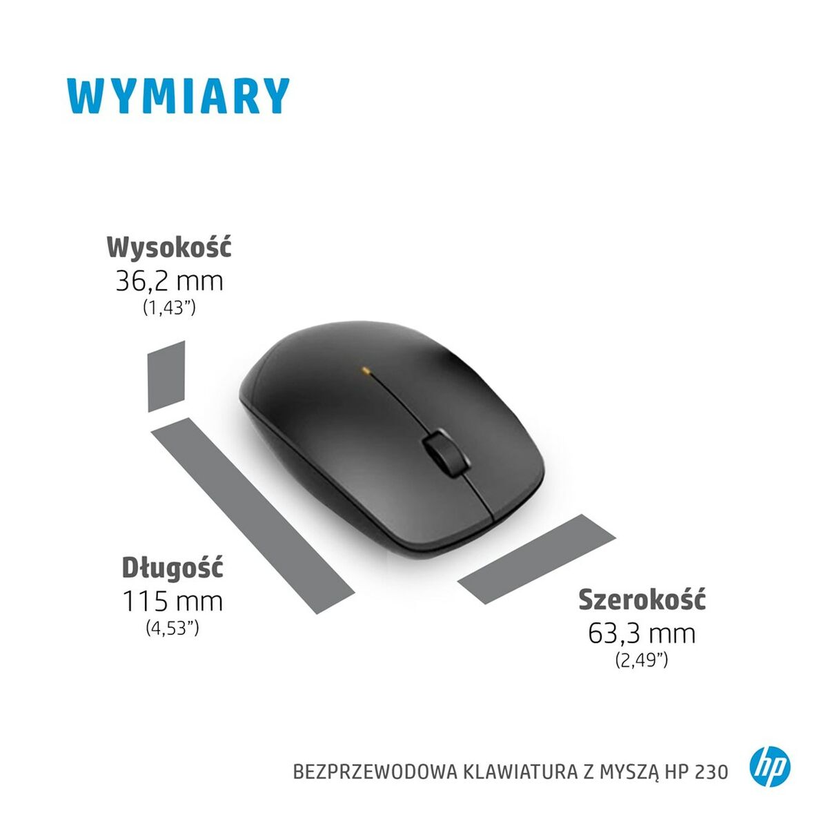 Keyboard and Mouse HP 18H24AA Black