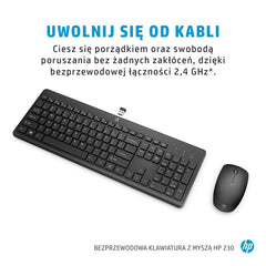 Keyboard and Mouse HP 3L1F0AA Azerty French White Black