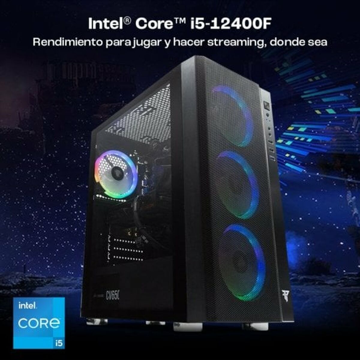 Desktop PC PcCom Intel Core i5-12400F 16 GB RAM 1 TB SSD AMD Radeon RX 6600