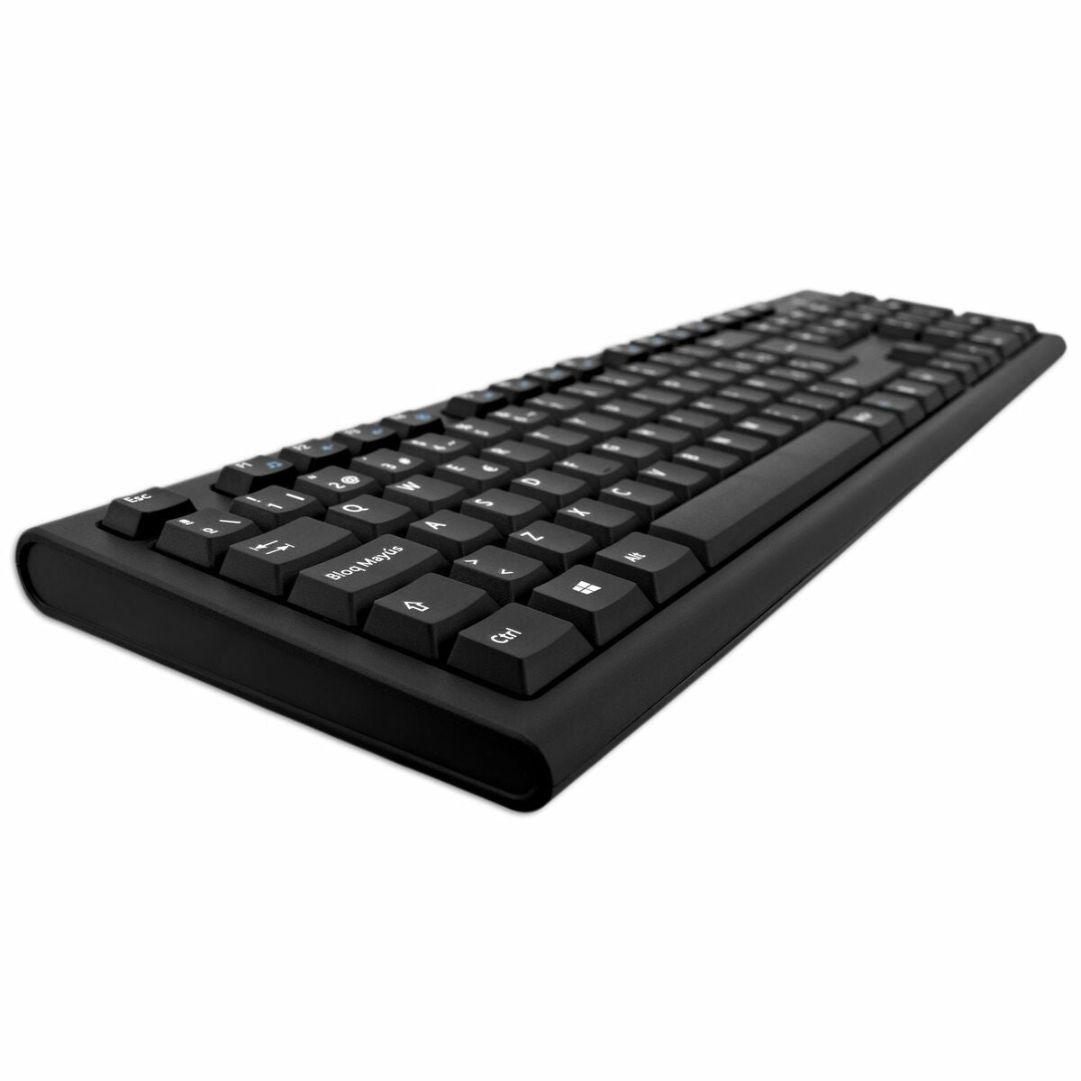 Keyboard and Mouse V7 CKW200ES Black Spanish Qwerty QWERTY