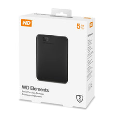 External Hard Drive Western Digital Elements Portable Black 5 TB