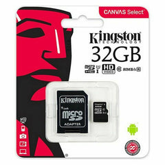 Micro SD Memory Card with Adaptor Kingston SDCS2/128GB Black 128 GB