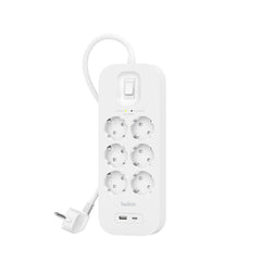 Power Socket - 6 Sockets with Switch Belkin Connect SRB002VF2M White