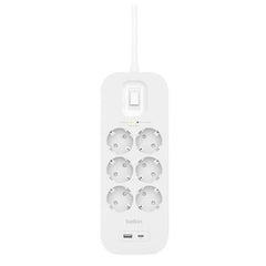 Power Socket - 6 Sockets with Switch Belkin Connect SRB002VF2M White