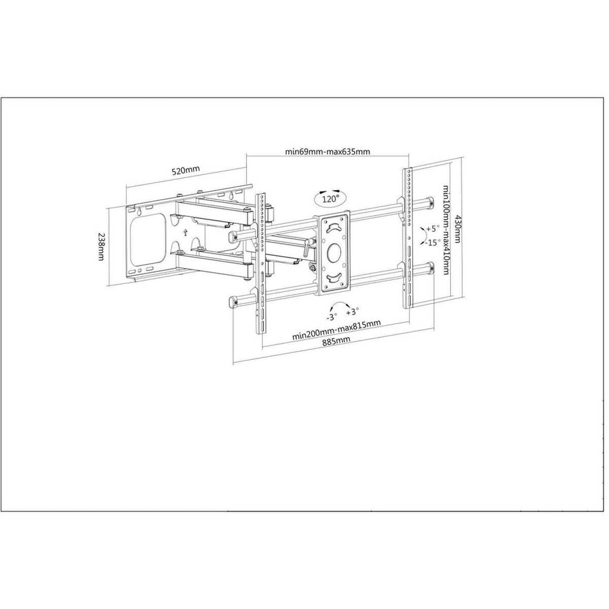 Screen Table Support Manhattan 461290 37" 90"