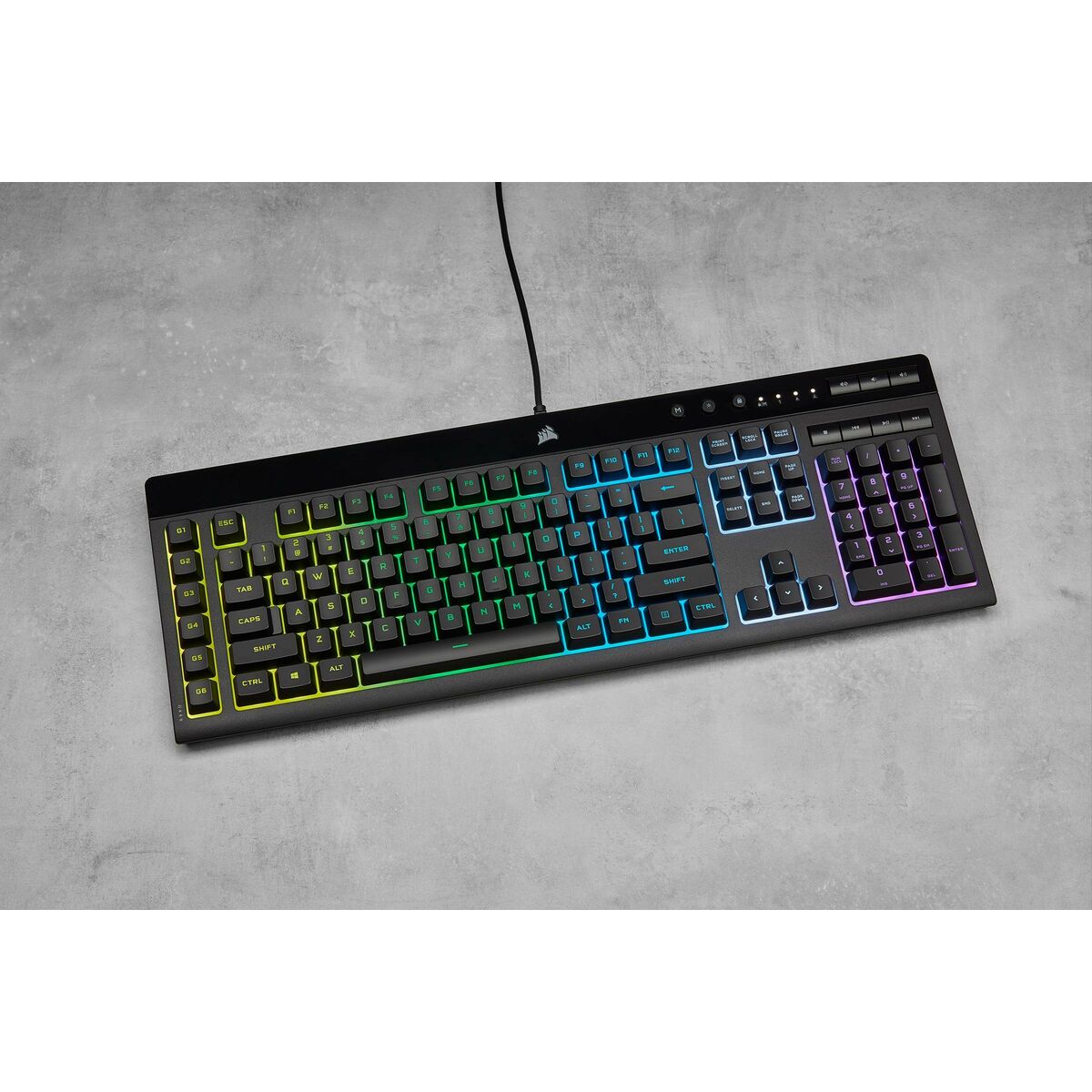 Keyboard Corsair K55 RGB Pro Black Spanish Qwerty QWERTY