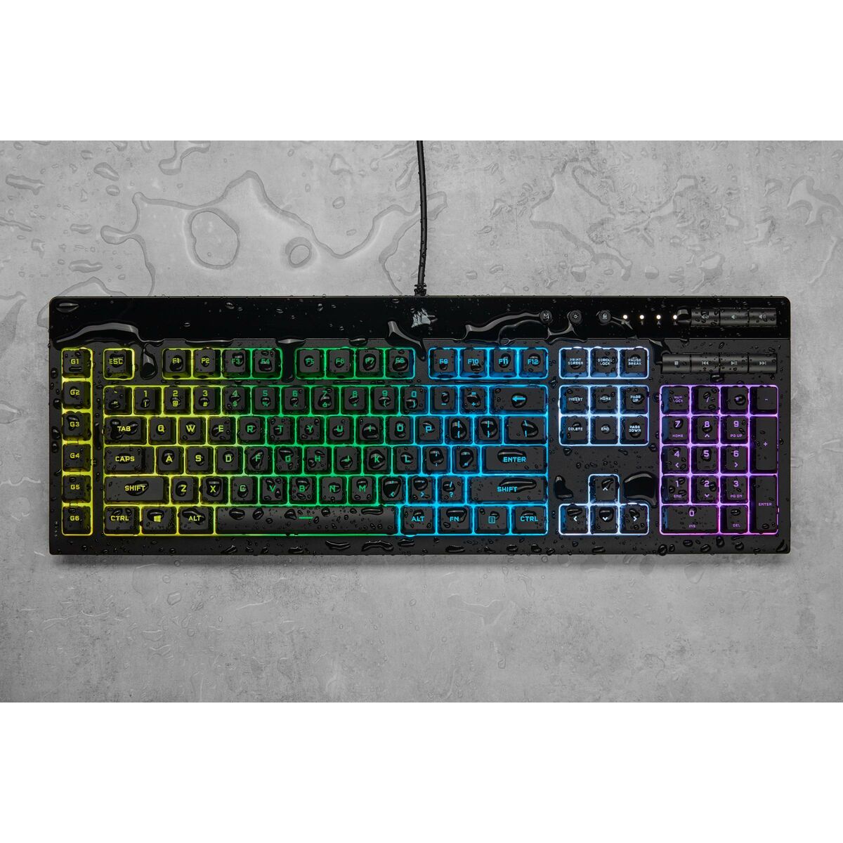 Keyboard Corsair K55 RGB Pro Black Spanish Qwerty QWERTY