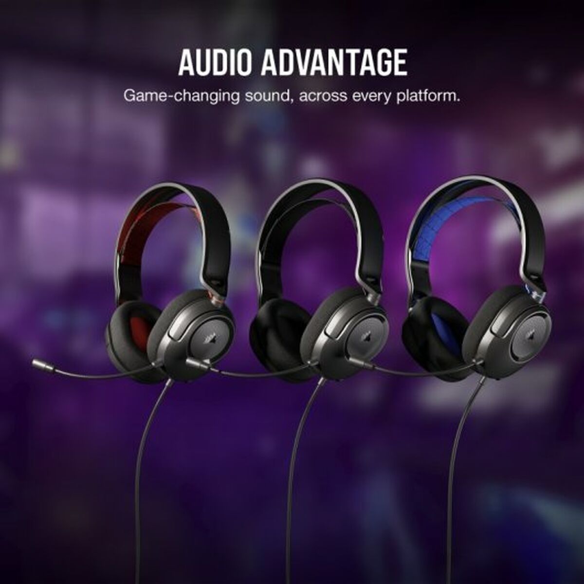 Headphones with Microphone Corsair HS35 v2 Black