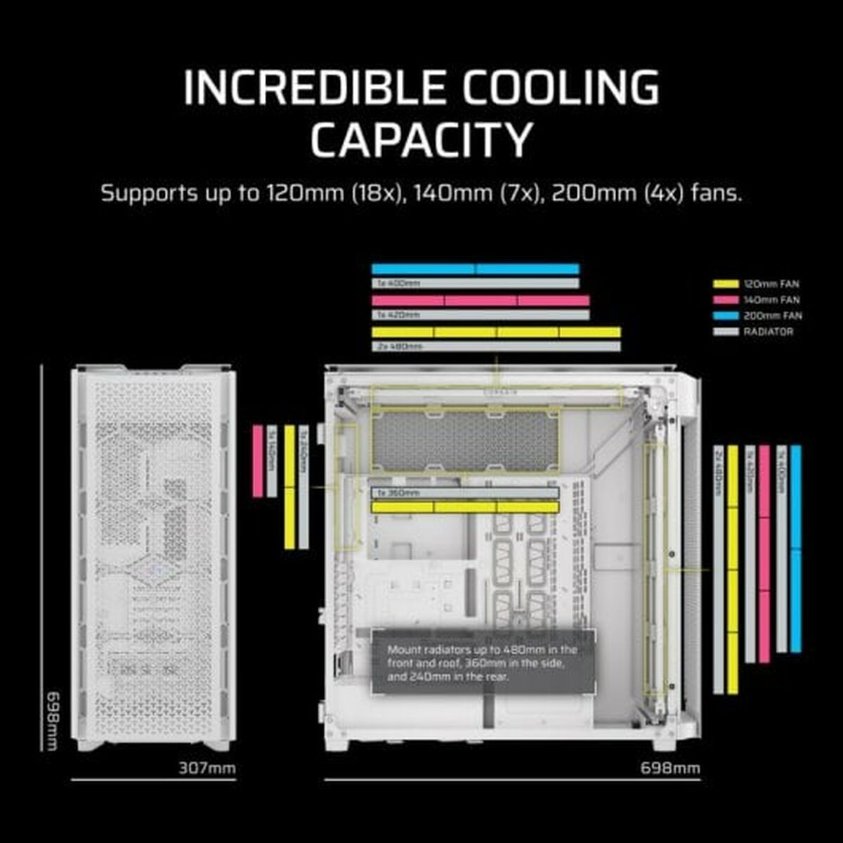 ATX Semi-tower Box Corsair White