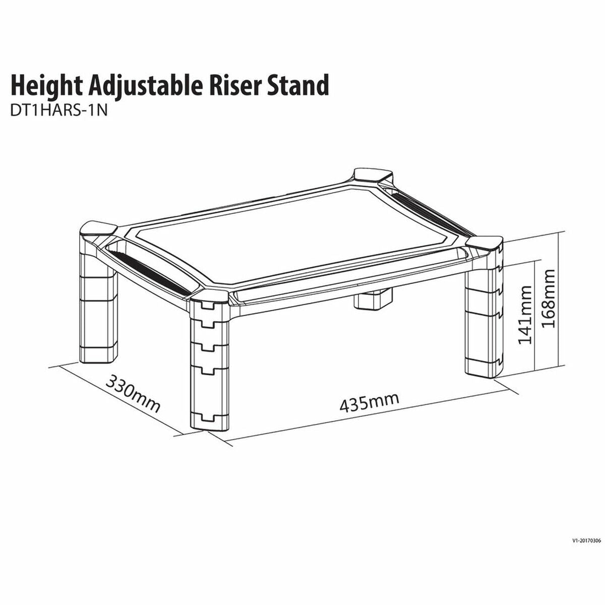 Laptop Table V7 DT1HARS-1E Black