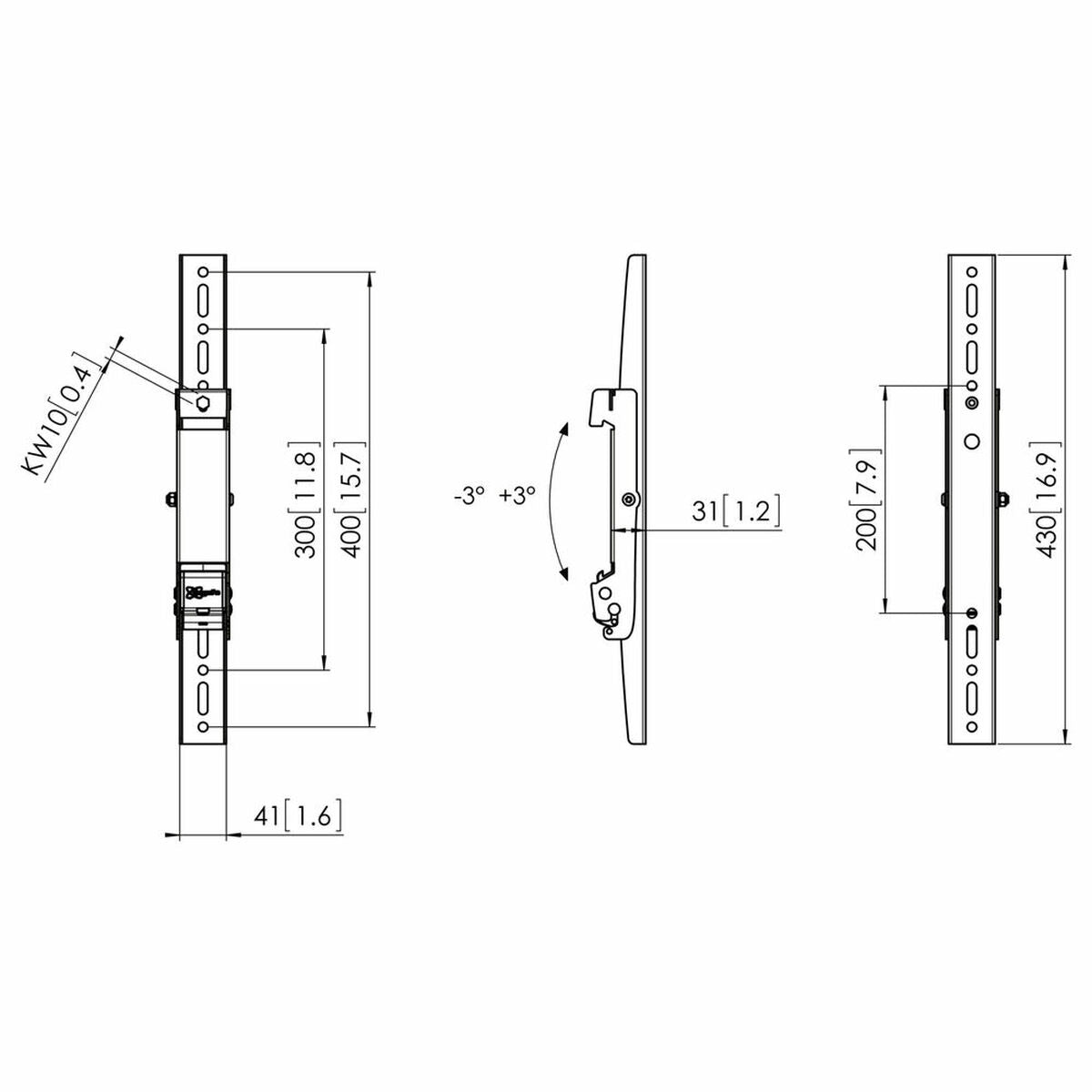 Adjustable support Vogel's 7233040 Black 4 Units