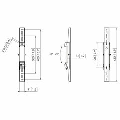 Adjustable support Vogel's 7233040 Black 4 Units