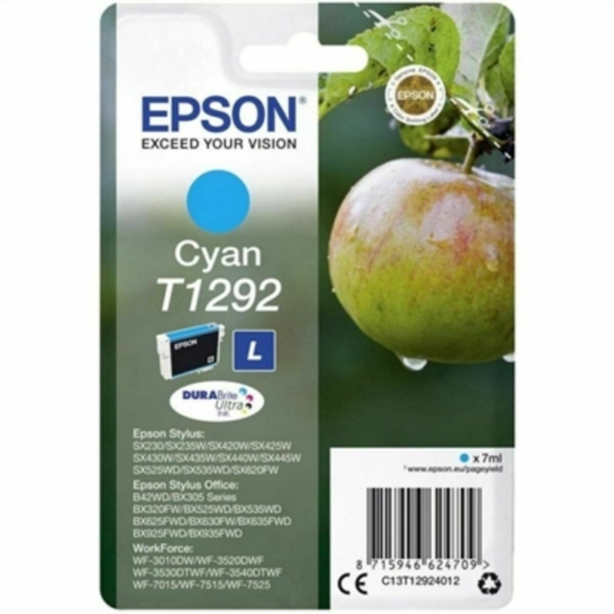 Compatible Ink Cartridge Epson C13T12924012 Cyan