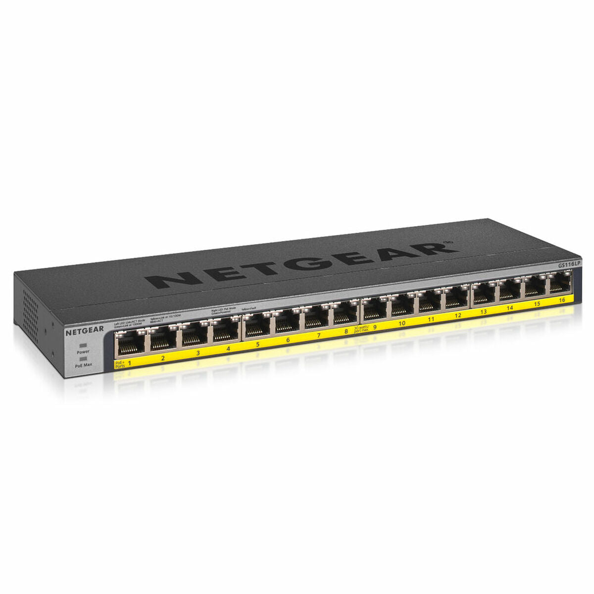 Switch Netgear GS116LP-100EUS Black RJ-45 x 16