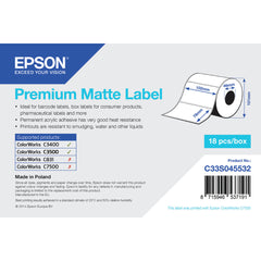 Printer Labels Epson C33S045532 White