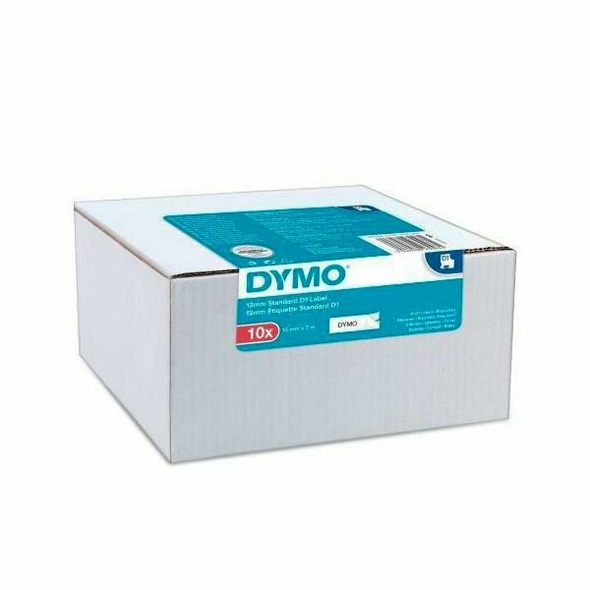 Laminated Tape for Labelling Machines Dymo Value Pack White Black/White