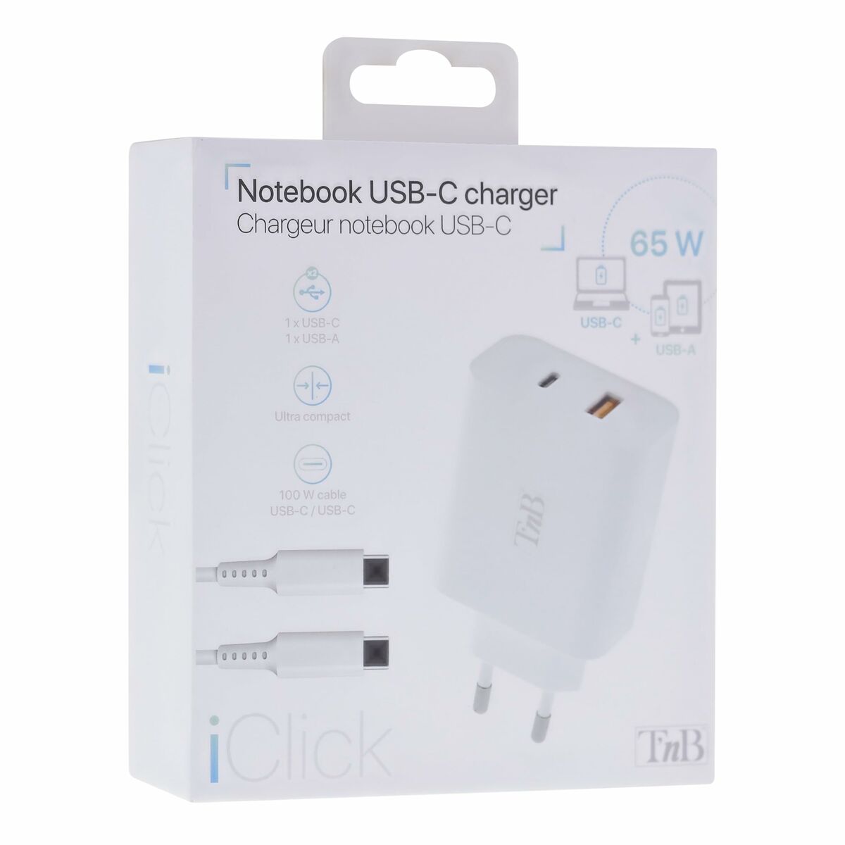 Wall Charger + USB-C Cable TNB CHNBTINY65 65 W