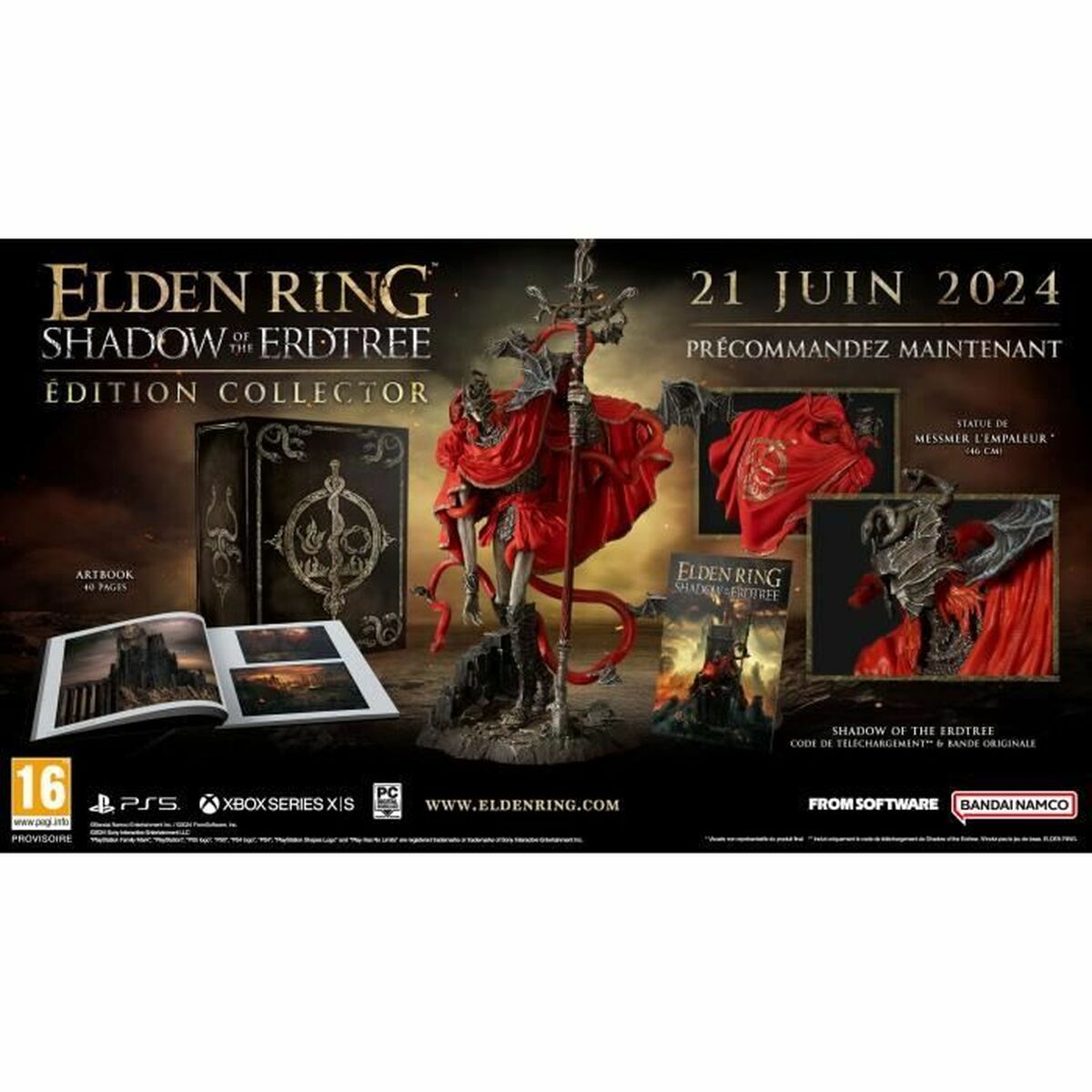 PlayStation 5 Video Game Bandai Namco Elden Ring: Shadow of The Erdtree Collector’s Edition