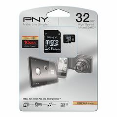 Micro SD Memory Card with Adaptor PNY SDU32GBHC10HP-EF Class 10 32 GB