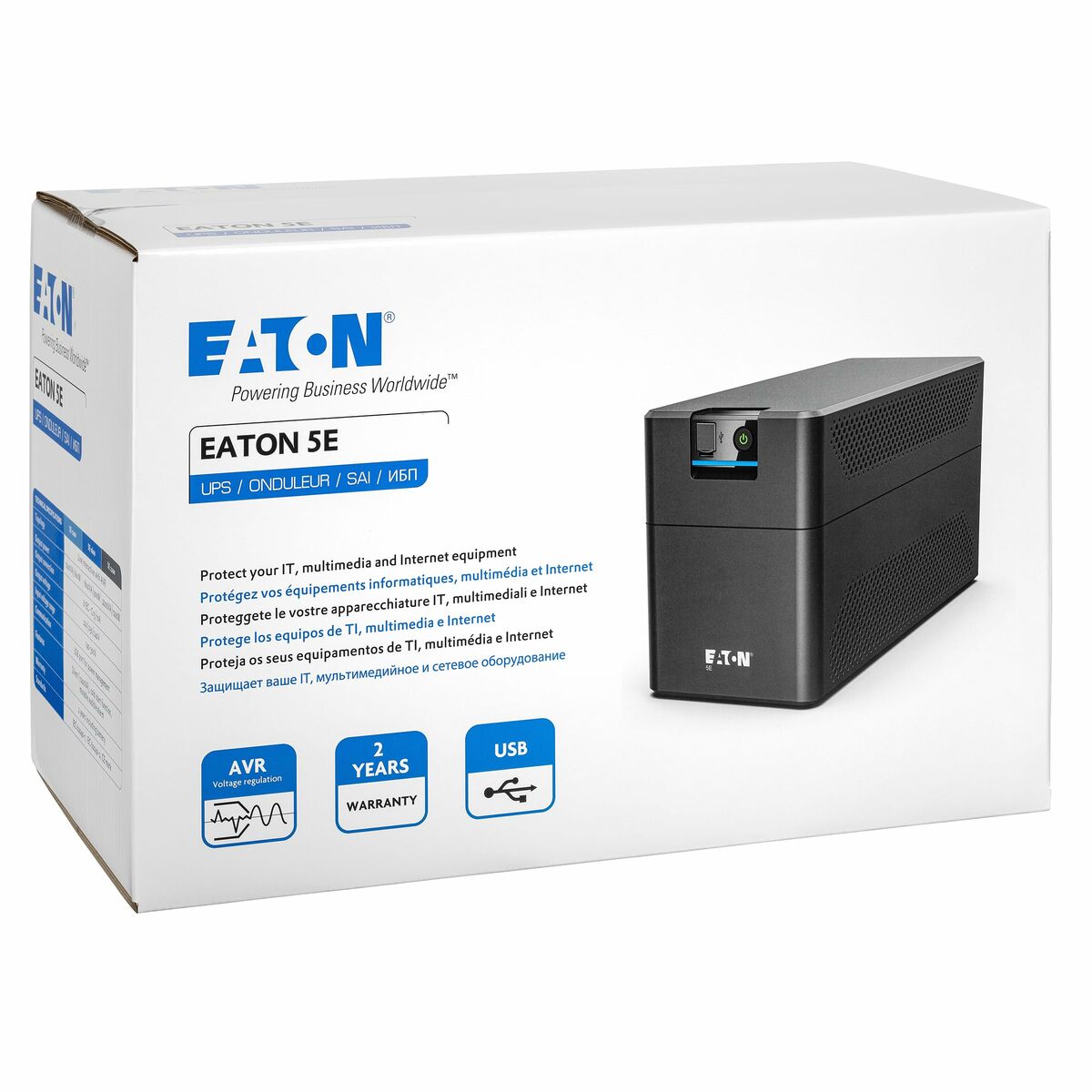 Uninterruptible Power Supply System Interactive UPS Eaton 5E Gen2 900 USB 480 W 900 VA