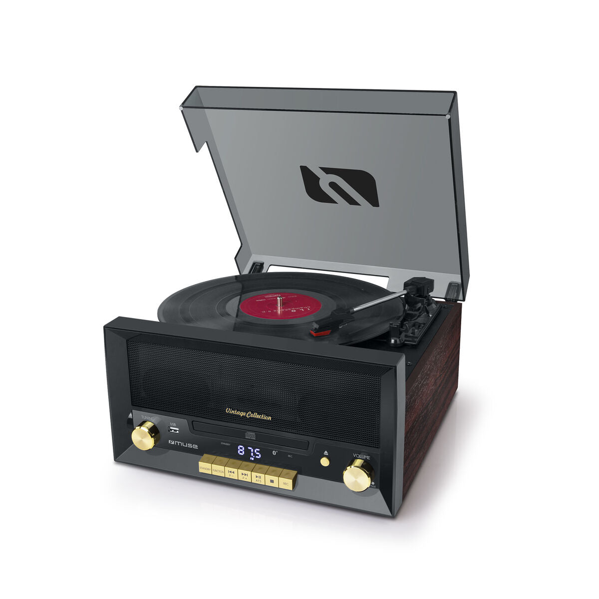 Record Player Mustek Brown Black