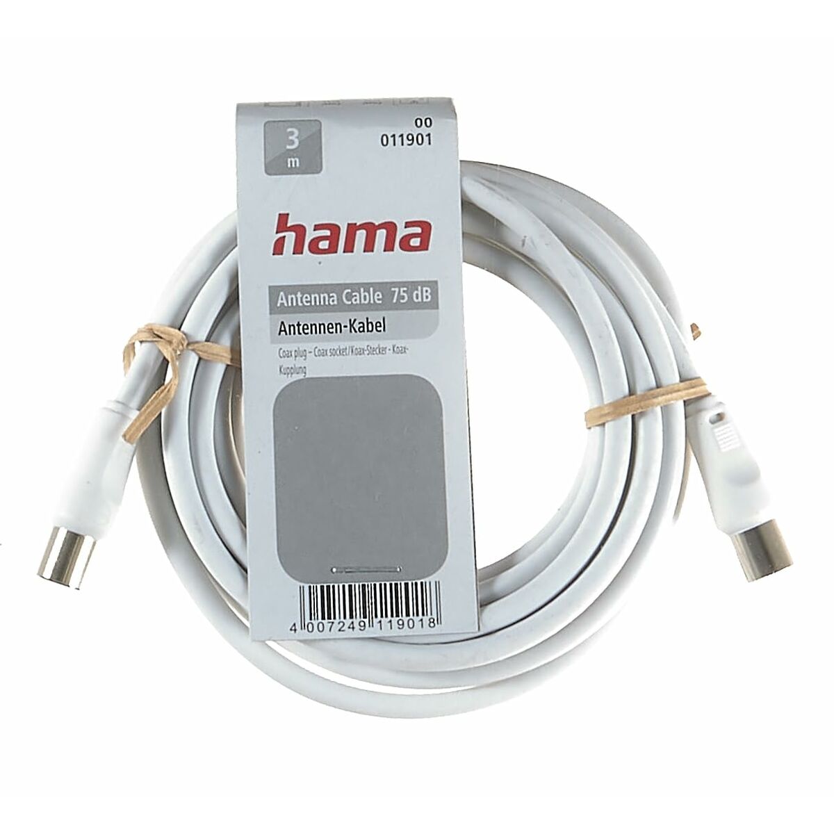 Coaxial TV Antenna Cable Hama 00011901 White 3 m