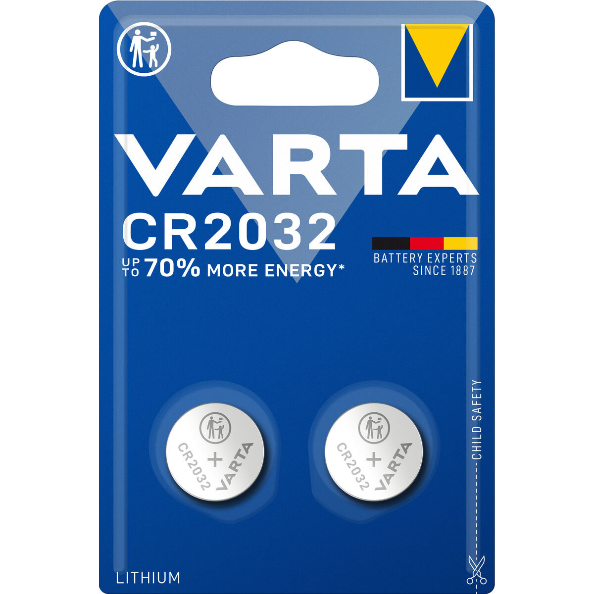 Lithium Button Batteries Varta CR 2032 230 mAh 3 V (2 Units)