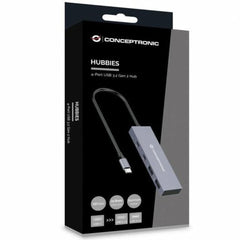 USB Hub Conceptronic HUBBIES13G Grey (1 Unit)