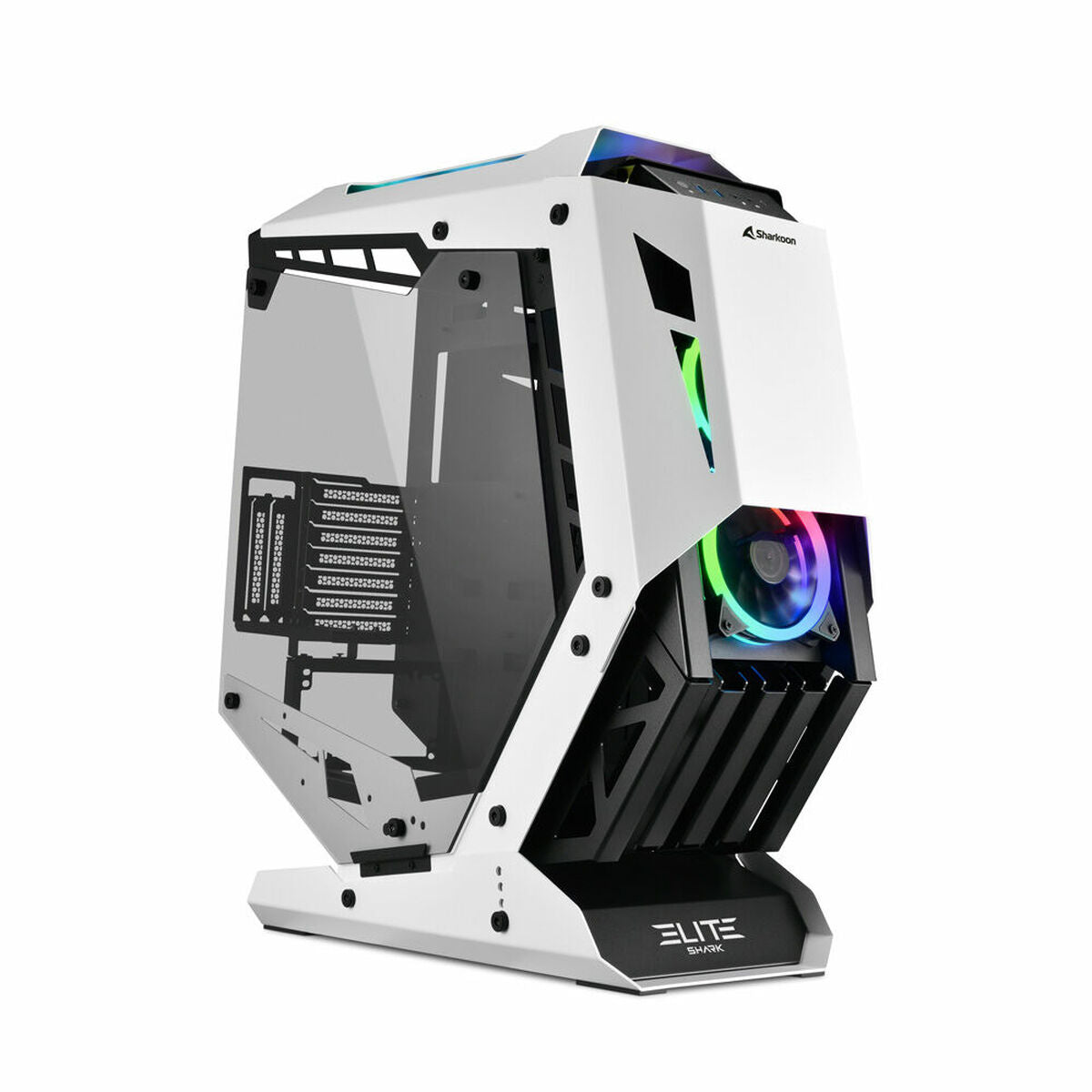 ATX Semi-tower Box Sharkoon ELITE SHARK CA700 LED RGB Black/White White