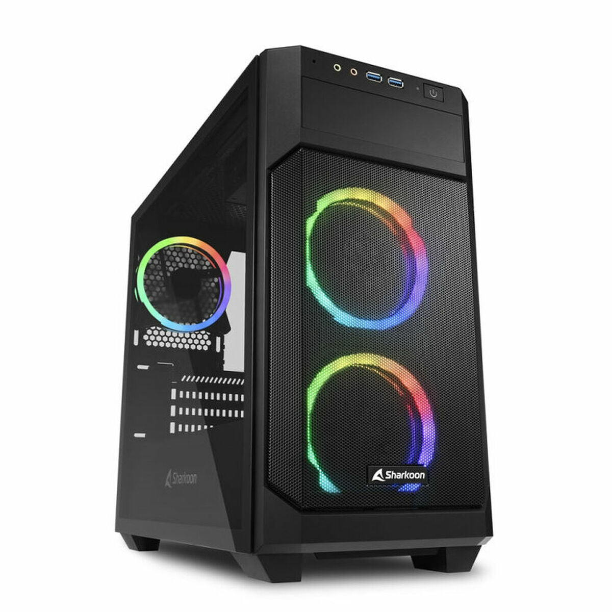 ATX Semi-tower Box Sharkoon V1000 RGB Black