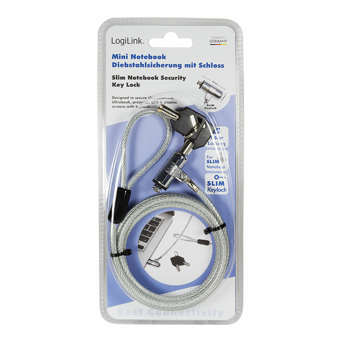 Anti-theft cable LogiLink 1,5 m Laptop Ultrafine