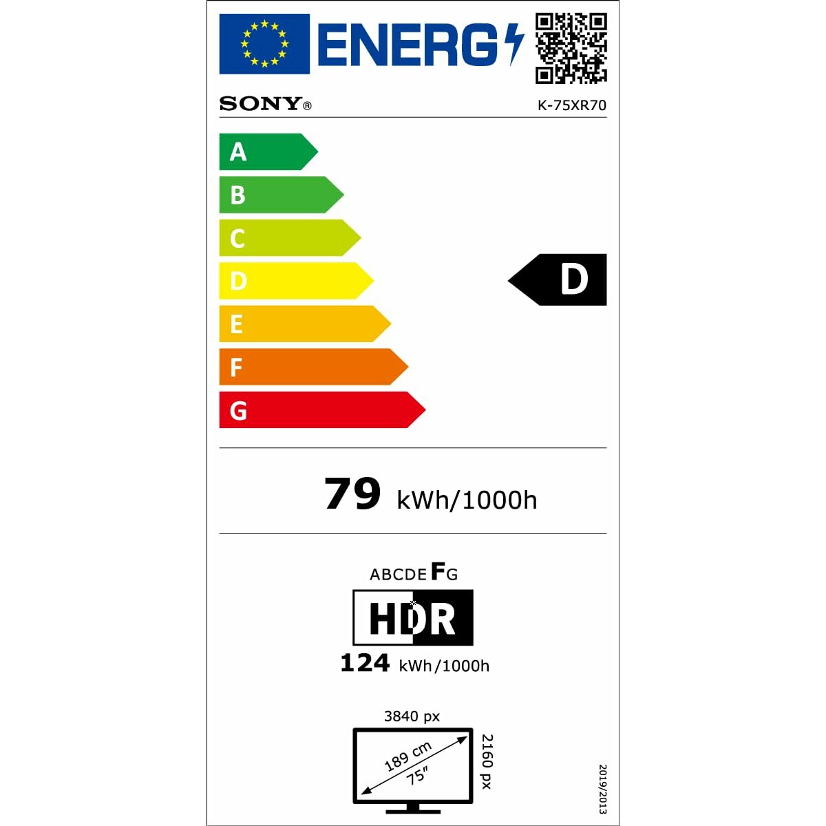 Smart TV Sony K75XR70 4K Ultra HD 75" LED HDR