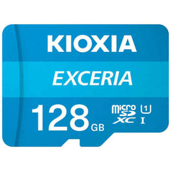 Micro SD Memory Card with Adaptor Kioxia Exceria UHS-I Class 10 Blue