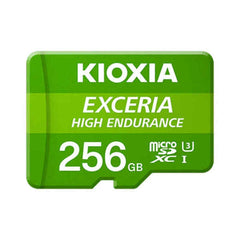 Micro SD Memory Card with Adaptor Kioxia Exceria High Endurance Class 10 UHS-I U3 Green