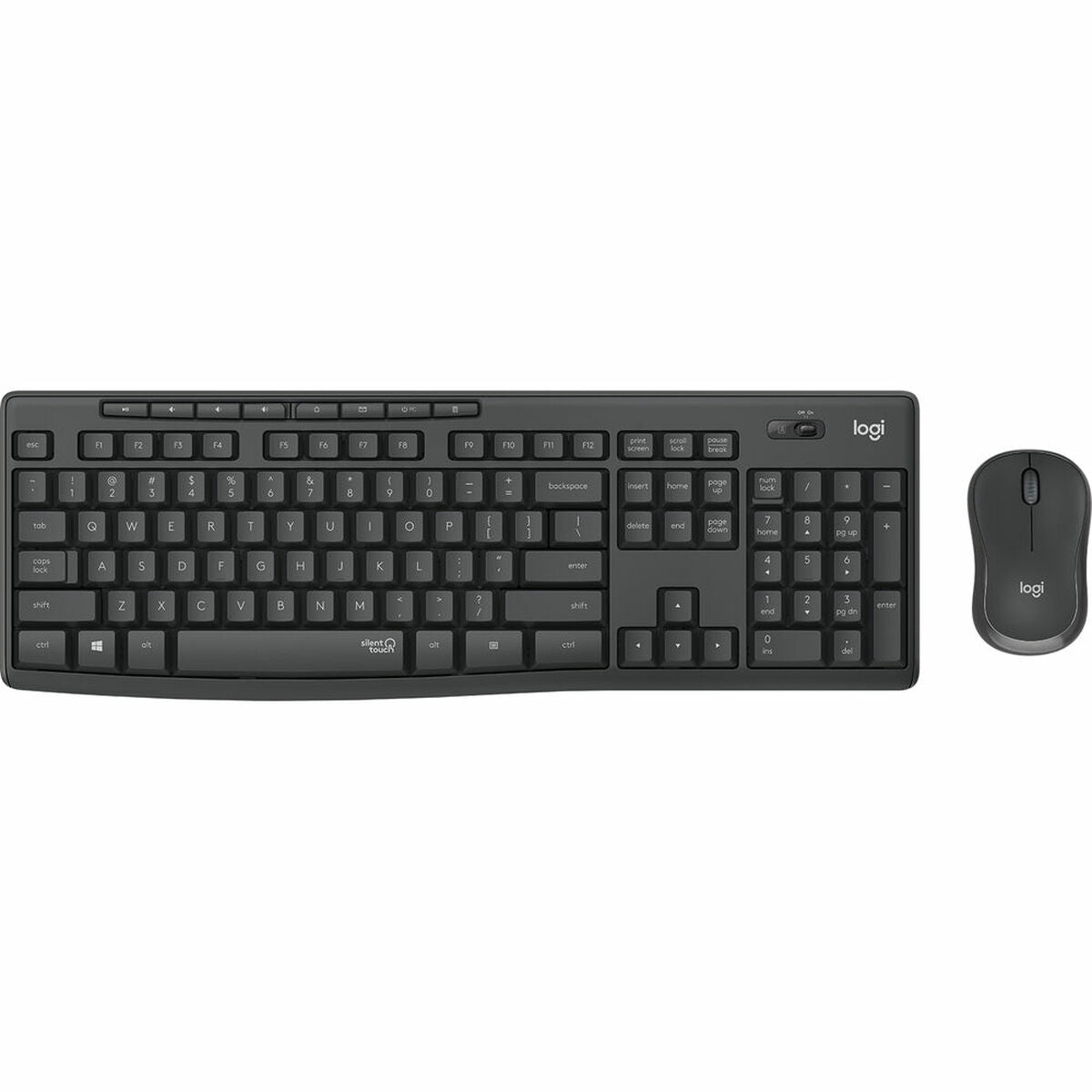 Keyboard and Wireless Mouse Logitech MK295 Black QWERTY French AZERTY