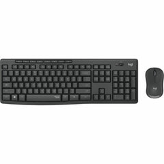 Keyboard and Wireless Mouse Logitech MK295 Black QWERTY French AZERTY