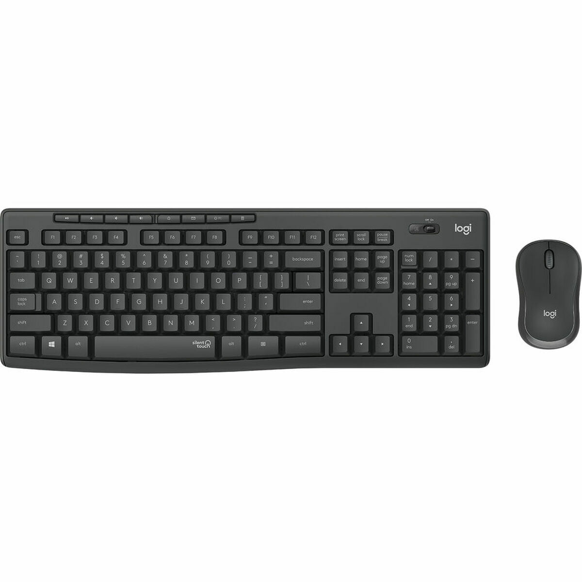 Keyboard and Wireless Mouse Logitech MK295 Black White Grey Portuguese