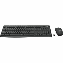 Keyboard and Wireless Mouse Logitech MK295 Black White Grey Portuguese