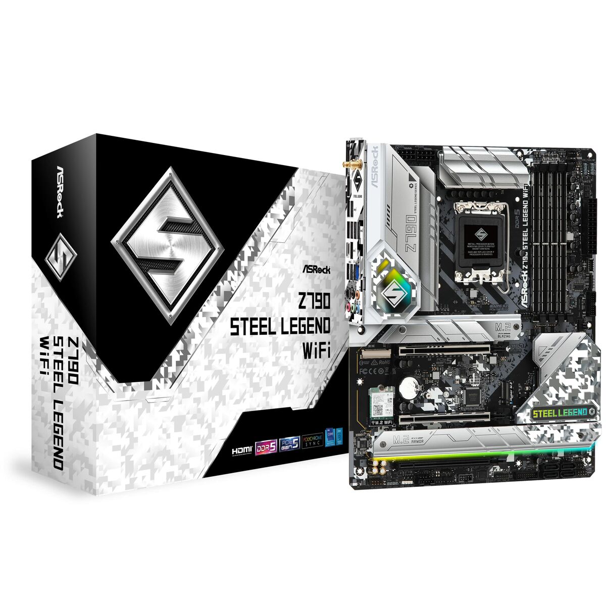 Motherboard ASRock Z790 Steel Legend WiFi Intel Z790 Express AMD AM5 LGA 1700