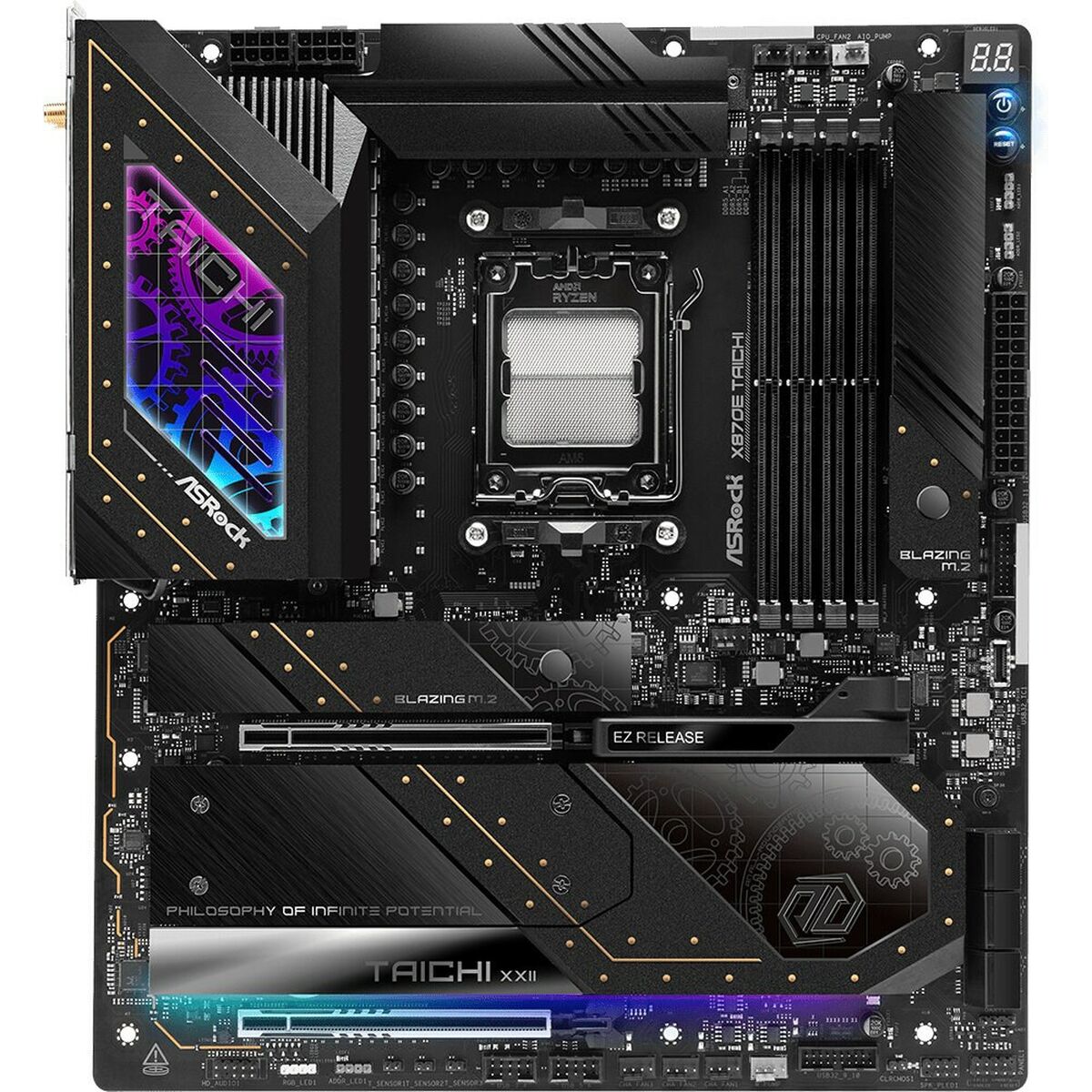 Motherboard ASRock X870E Taichi Intel Wi-Fi 6 AMD AM5 AMD X870E