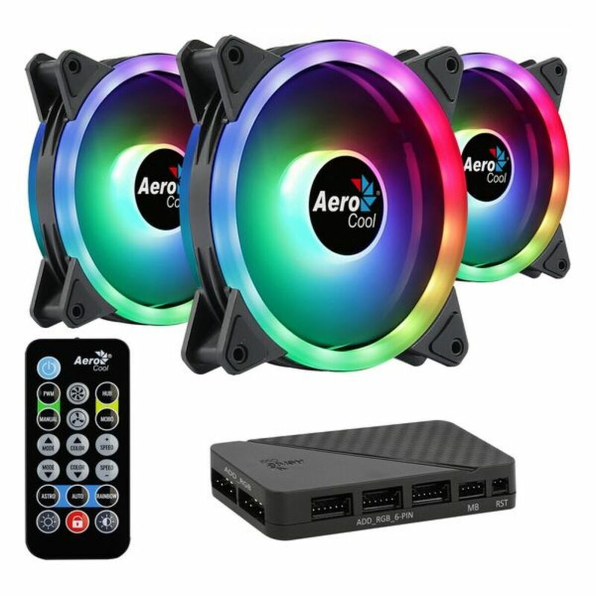 Box Ventilator Aerocool Duo 12 Pro Ø 12 cm ARGB (3 Units)