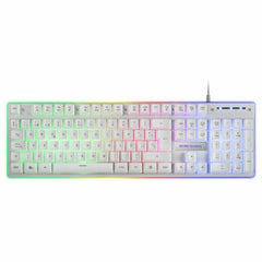 Keyboard with Gaming Mouse Mars Gaming MCPXWES White Spanish Qwerty QWERTY LED RGB