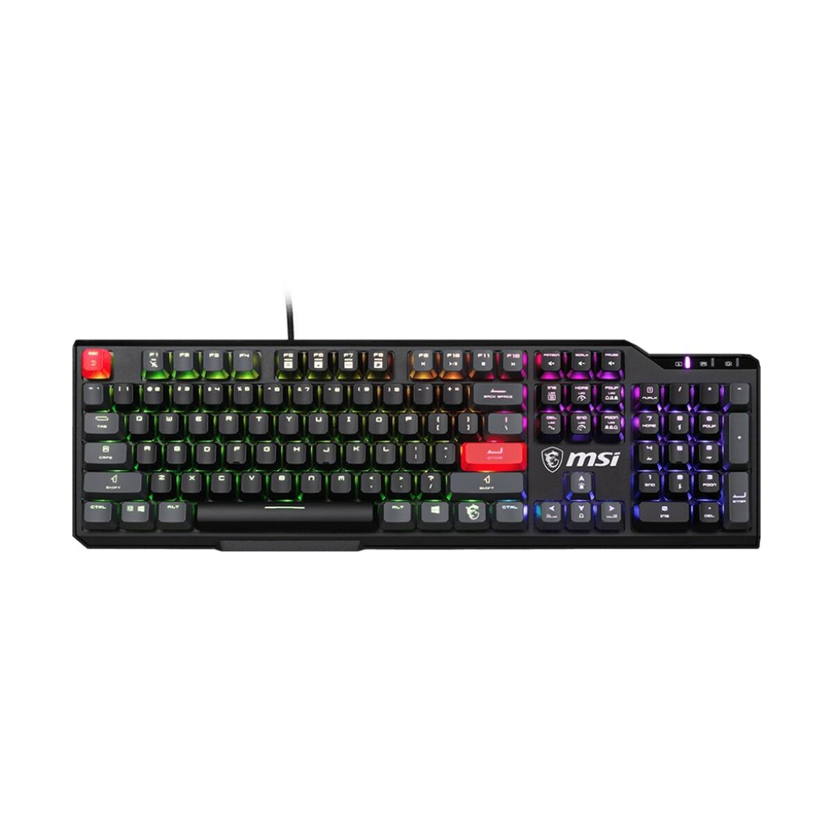 Keyboard MSI VIGOR GK41 DUSK LR US Black Multicolour QWERTY