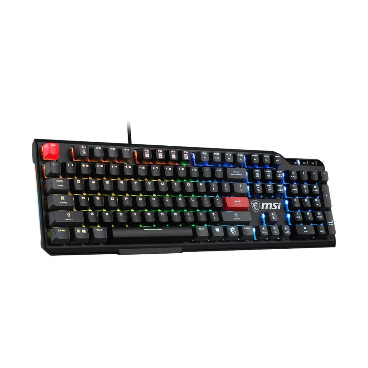 Keyboard MSI VIGOR GK41 DUSK LR US Black Multicolour QWERTY