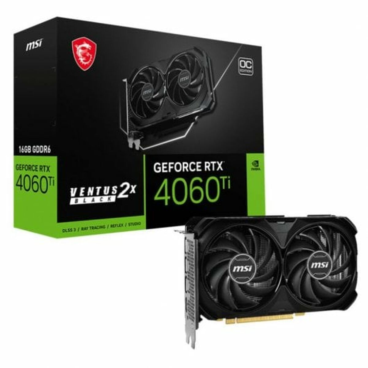 Graphics card MSI 16 GB GDDR6 Geforce RTX 4060 Ti